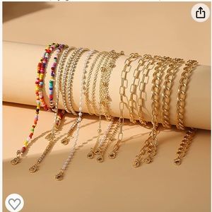 Gold 6 Piece Glasses Chain